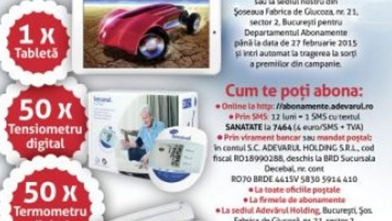 Abonamentele la Click! Sănătate: Oportunitate de informare și câștiguri atractive