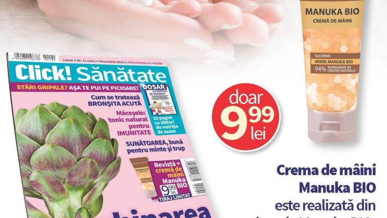 Îngrijirea Mâinilor în Sezonul Rece: Beneficiile Cremei de Mâini Manuka BIO de la Click! Sănătate și Gerocossen